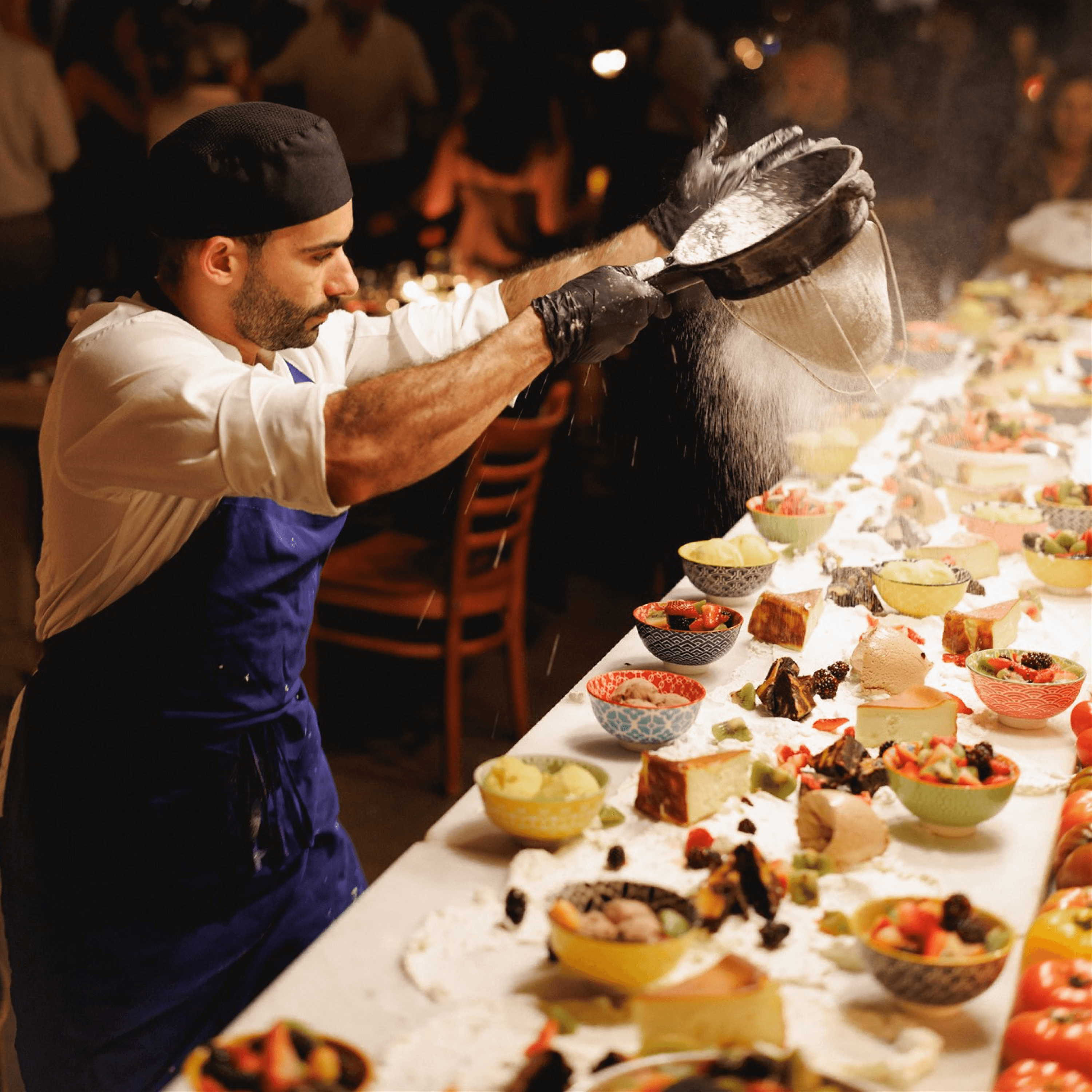 Dessert service at HaSalon